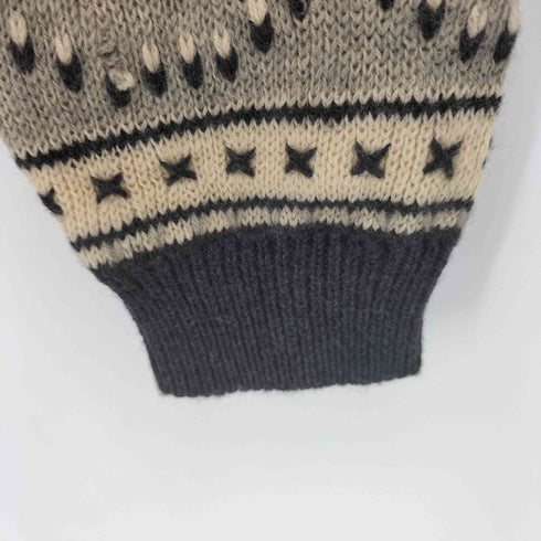 総柄 ウール L/S ニット レディース