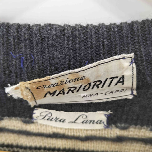 総柄 ウール L/S ニット レディース