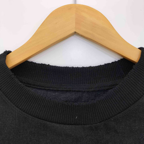ザラ ZARA ダメージデニムサイドジップロングスリーブプルオーバー メンズ import:M