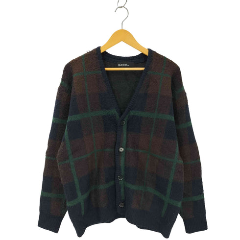 ユナイテッドアローズグリーンレーベルリラクシング UNITED ARROWS green label relaxing チェック柄モヘアライクカーディガン メンズ JPN:L