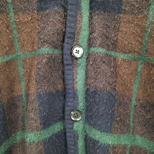 ユナイテッドアローズグリーンレーベルリラクシング UNITED ARROWS green label relaxing チェック柄モヘアライクカーディガン メンズ JPN:L