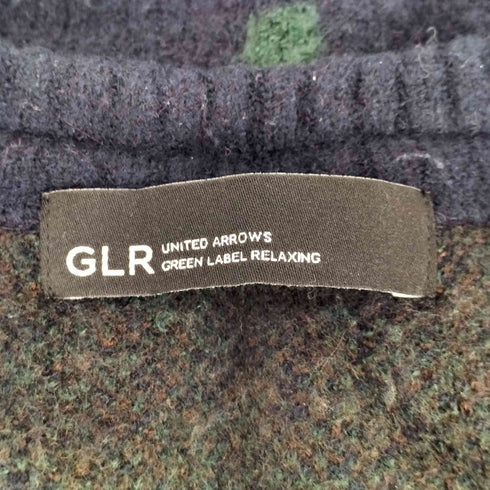 ユナイテッドアローズグリーンレーベルリラクシング UNITED ARROWS green label relaxing チェック柄モヘアライクカーディガン メンズ JPN:L