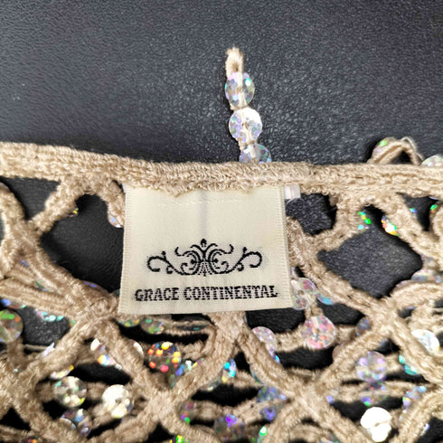 グレースコンチネンタル GRACE CONTINENTAL スパンコールメッシュケープ レディース