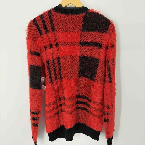ゲス GUESS OVERSIZED PLAID CREW-NECK SWEATER クルーネックニット メンズ import:S