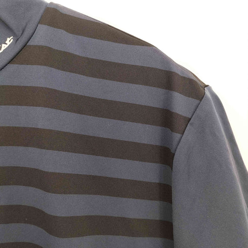 タイトリスト Titleist モックネック ボーダー半袖シャツ メンズ JPN:L