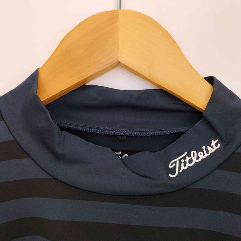 タイトリスト Titleist モックネック ボーダー半袖シャツ メンズ JPN:L