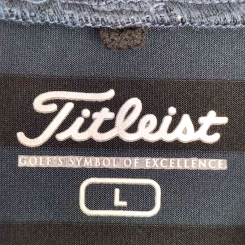 タイトリスト Titleist モックネック ボーダー半袖シャツ メンズ JPN:L