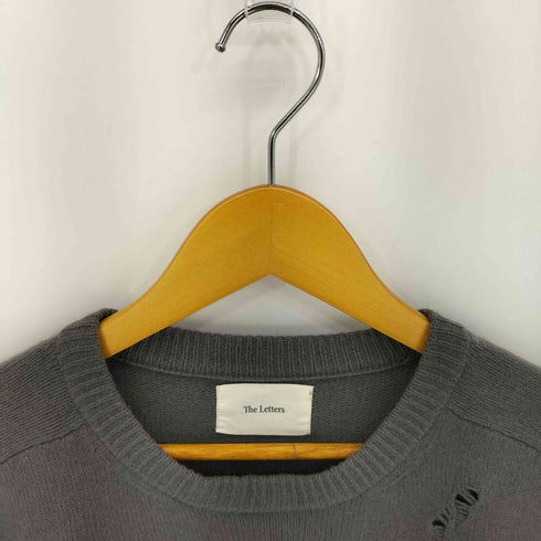 ザレターズ The Letters 16AW クラッシュ加工 ウール混 L/S ニット メンズ JPN:S