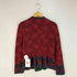 イヴサンローラン Yves Saint Laurent フラワーパターン デザインボタン ウール フリルカーディガン レディース import:M