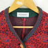 イヴサンローラン Yves Saint Laurent フラワーパターン デザインボタン ウール フリルカーディガン レディース import:M