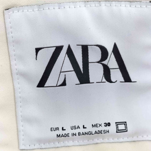 ザラ ZARA コットンフーデットジャケット メンズ import:L