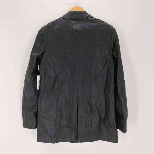 ザラ ZARA フェイクレザーテーラードジャケット レディース import:XS