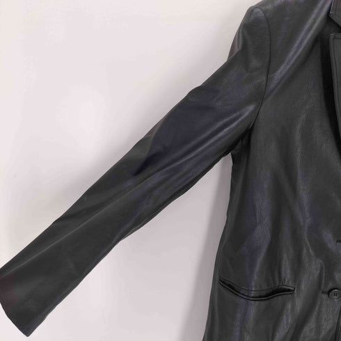 ザラ ZARA フェイクレザーテーラードジャケット レディース import:XS