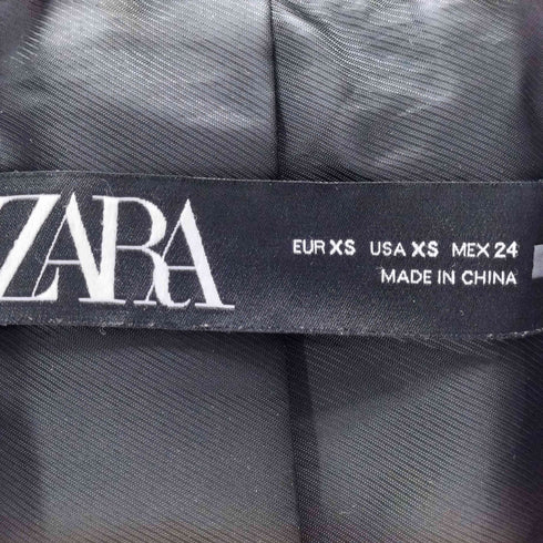 ザラ ZARA フェイクレザーテーラードジャケット レディース import:XS