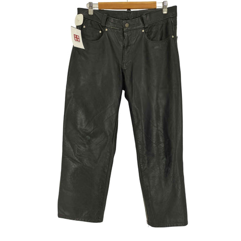 ショット Schott 90S USA製 5ポケット レザー パンツ バイカー パンツ メンズ 34