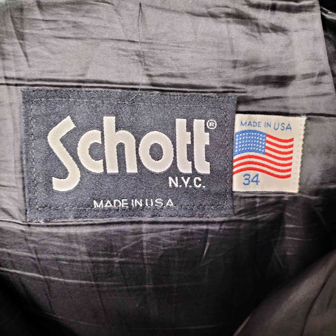ショット Schott 90S USA製 5ポケット レザー パンツ バイカー パンツ メンズ 34
