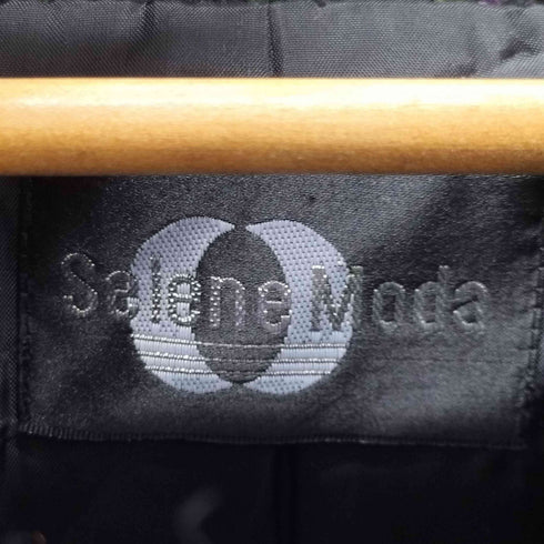 SELENE MODA ポンチョ型チェックツイードジャケット レディース