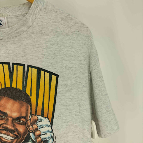 90S DELTA ボディ USA製 NFL SACKMAN アメリカンフットボール プリント クルーネック Tシャツ シングルステッチ コピーライト1996 メンズ import:L