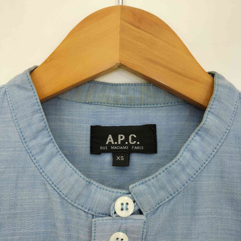 アーペーセー A.P.C. OLD ポーランド製 バンドカラー プルオーバーシャツ レディース import:XS