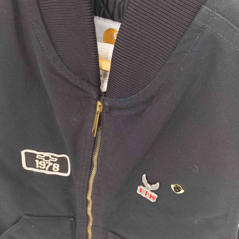 カーハート Carhartt V01 MADE IN MEXICO ダックジップベスト ピンズ ブラック メンズ SMALL REGULAR