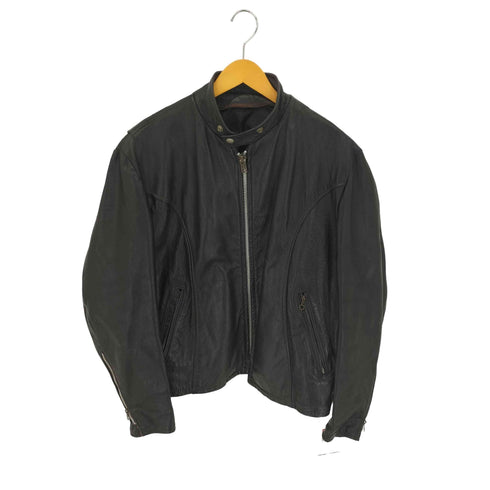 60S~70S 台形FAZIP シングルライダースジャケット メンズ JPN:46 46 REG