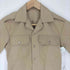 ユーエスネイビー U.S.NAVY TAN 445 DURABLE PRESS SHORT SLEEVE SHIRT タンカラー デュラブル プレス ショート スリーブ シャツ 1976年製 メンズ import:XS
