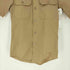 ユーエスネイビー U.S.NAVY TAN 445 DURABLE PRESS SHORT SLEEVE SHIRT タンカラー デュラブル プレス ショート スリーブ シャツ 1976年製 メンズ import:XS