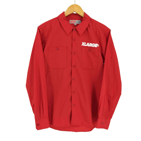 エクストララージ XLARGE 両面ロゴプリント 猫目ボタンワークシャツ メンズ JPN:S