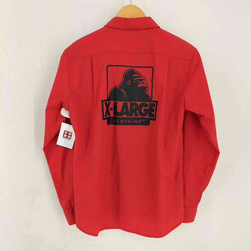 エクストララージ XLARGE 両面ロゴプリント 猫目ボタンワークシャツ メンズ JPN:S