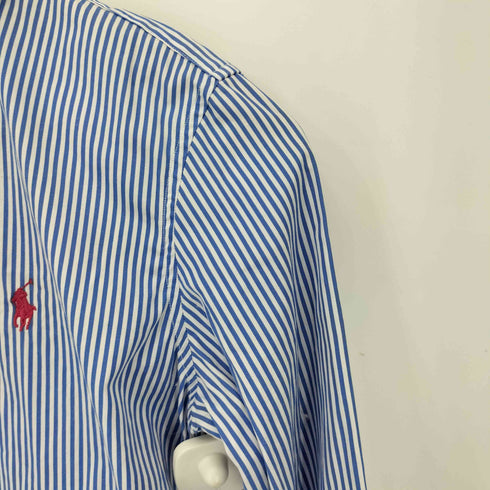 ポロラルフローレン POLO RALPH LAUREN CUSTOM FIT ポニー刺繍 ストライプシャツ レディース US:0-2