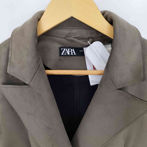 ザラ ZARA フェイクスエード ロングベスト レディース import:M
