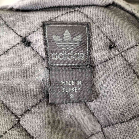 アディダス adidas 00S 金トレフォイルロゴ 刺繍 アーム スリーストライプ ベロア キルティング トラックジャケット ジャージ 2004年製 メンズ JPN:S