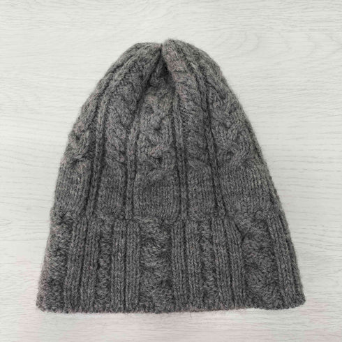 ハイランドトゥーサウザンド HIGHLAND2000 イギリス製 BOBCAP ウール100%ケーブル編みニットキャップ レディース