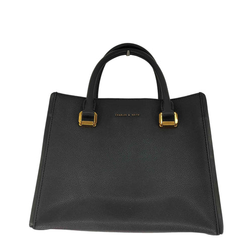チャールズキース CHARLES & KEITH テクスチャード ダブルハンドルバッグ レディース