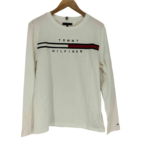 トミーヒルフィガー TOMMY HILFIGER ロゴデザイン長袖カットソー メンズ 176