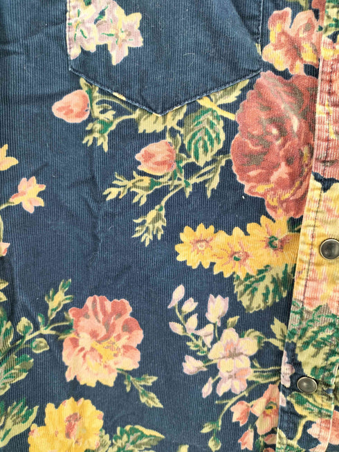 デニムアンドサプライ ラルフローレン DENIM & SUPPLY RALPH LAUREN REGULAR FIT 花柄 コーデュロイ ウエスタンシャツ メンズ import:S