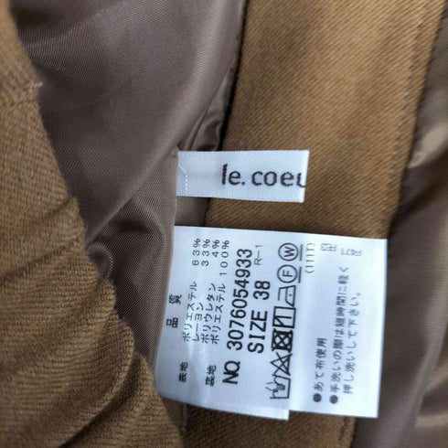 ルクールブラン le.coeur blanc 2WAYストレッチタックワイドパンツ レディース JPN:38