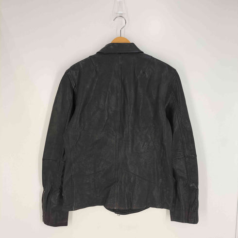 イサムカタヤマ バックラッシュ ISAMU KATAYAMA BACKLASH ririジッパー ジップアップ レザージャケット メンズ XXL