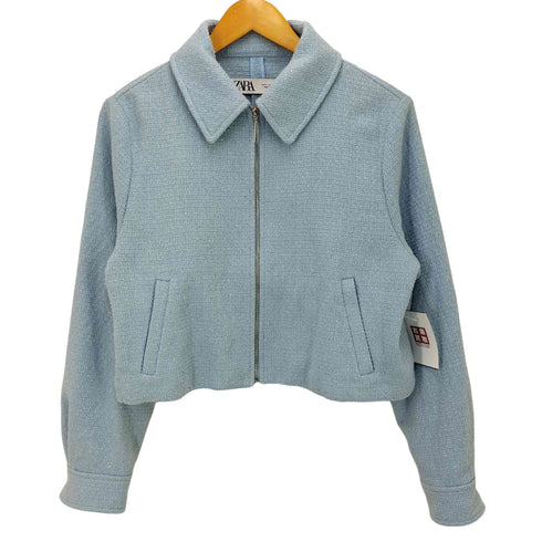 ザラ ZARA メタリックテクスチャージャケット レディース L