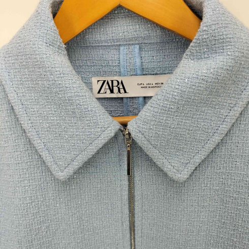 ザラ ZARA メタリックテクスチャージャケット レディース L