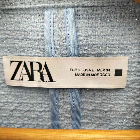 ザラ ZARA メタリックテクスチャージャケット レディース L