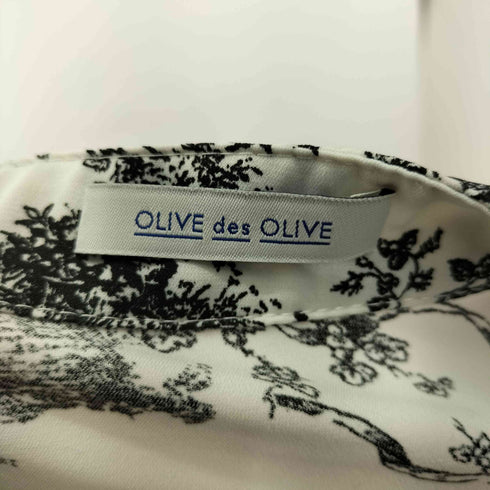 オリーブデオリーブ OLIVE des OLIVE 総柄 フリルデザインワンピース レディース