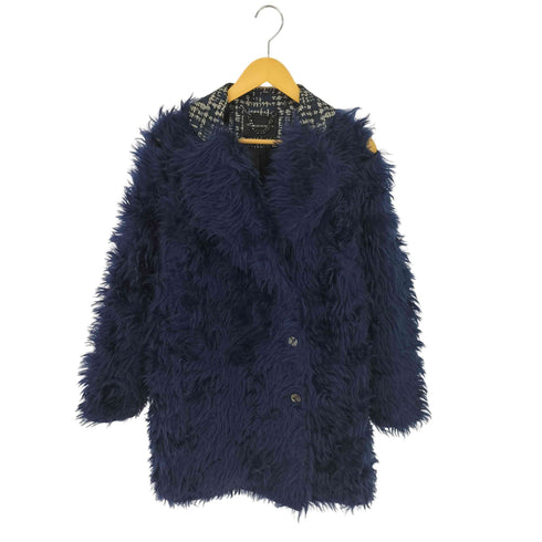 OSTWALD HELGASON モヘア ジャギーコート レディース UK:8