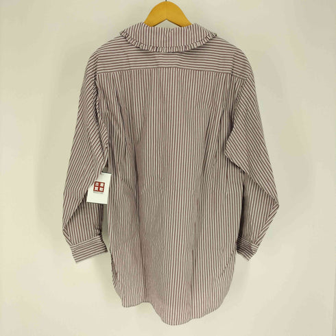 NICO nicholson&nicholson 22SS ALPS-STRIPE フリルカラー ストライプ ブラウス シャツ レディース JPN:38