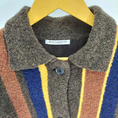 ビューティーアンドユースユナイテッドアローズ BEAUTY & YOUTH UNITED ARROWS 23AW ビッグシルエット ウール ストライプカーディガン レディース FREE