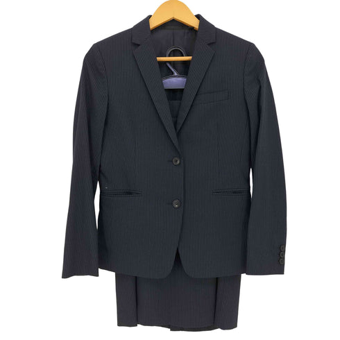 ユニクロ UNIQLO ストライプ ストレッチ ジャケット&スカート セットアップ レディース ジャケット:S / スカート 64
