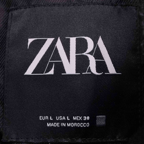 ザラ ZARA ショートカラー ウールステンカラーコート レディース L