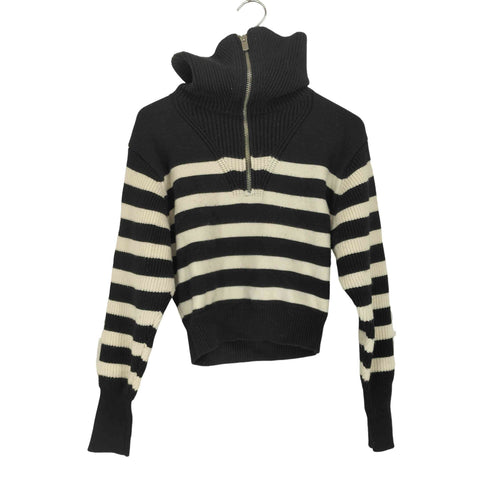 ザラ ZARA ハイネック ハーフジップ クロップド ニットセーター レディース JPN:M