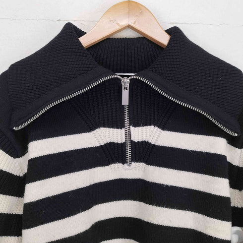 ザラ ZARA ハイネック ハーフジップ クロップド ニットセーター レディース JPN:M