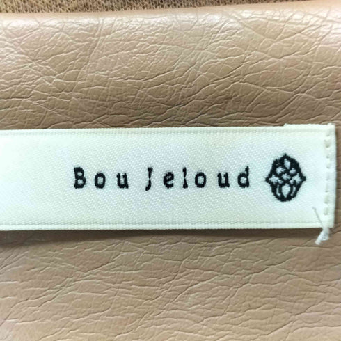 ブージュルード Bou Jeloud 異素材切替ボアフードレザーコート レディース JPN:38